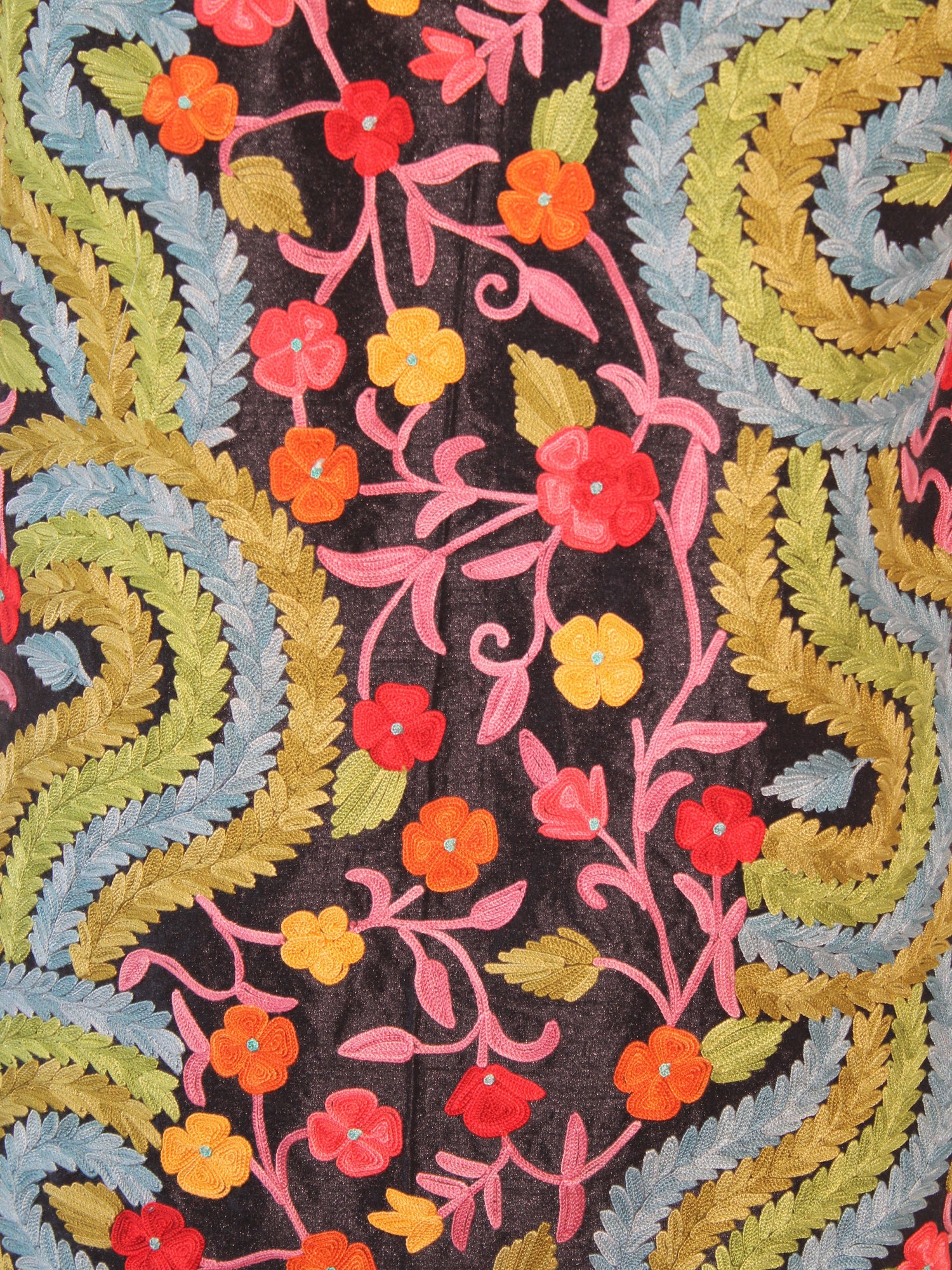 Kashmiri Jacket, Embroidered Silk Jacket, Long Length Coat, Bohemian Jacket, Embroidered Jacket, Long Embroidered Coat, Wool Winter Jacket - BATIN