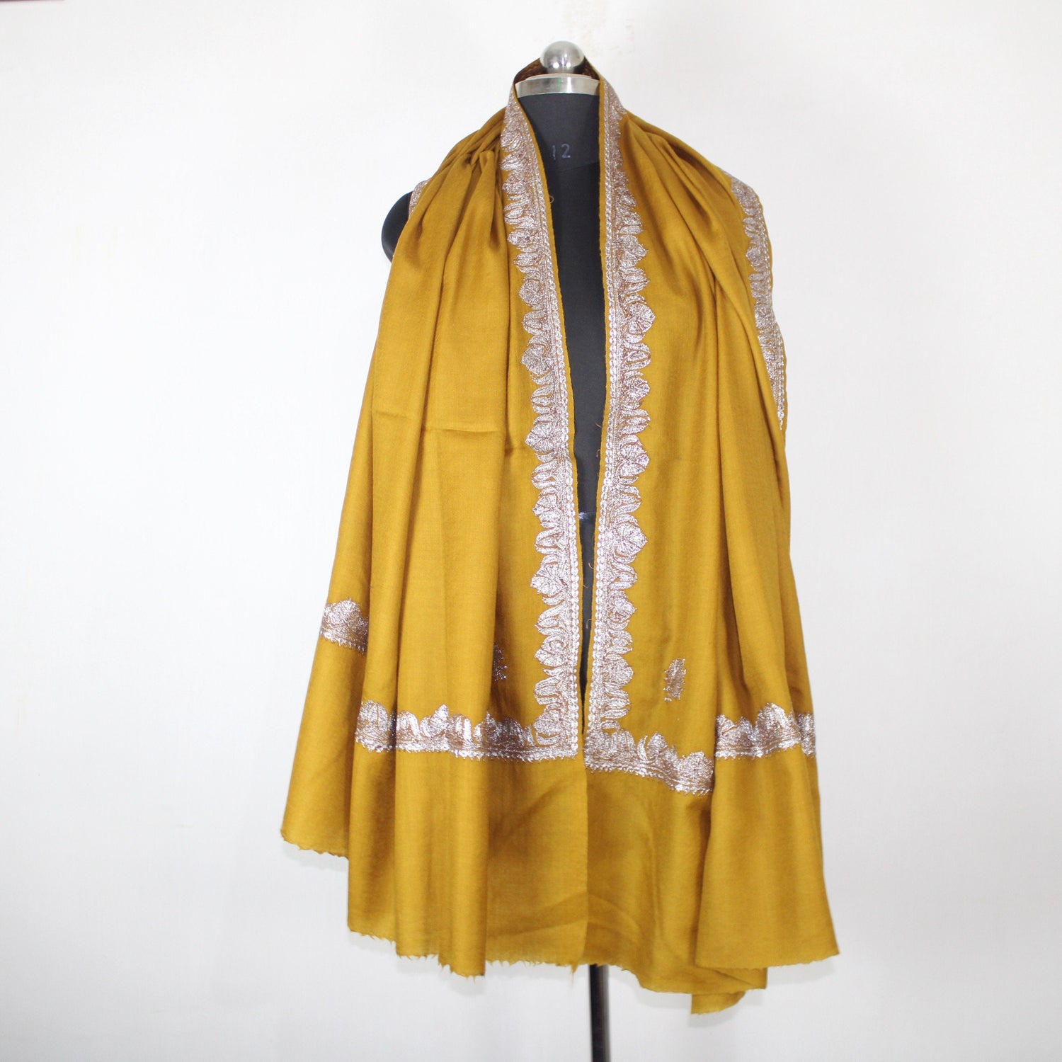 Kashmiri Embroidered Shawl ,Woolen Embroidered Shawl, Kashmiri Tilla Embroidery Shawl, Kashmiri Shawl For Women, Tilla Shawl - BATIN