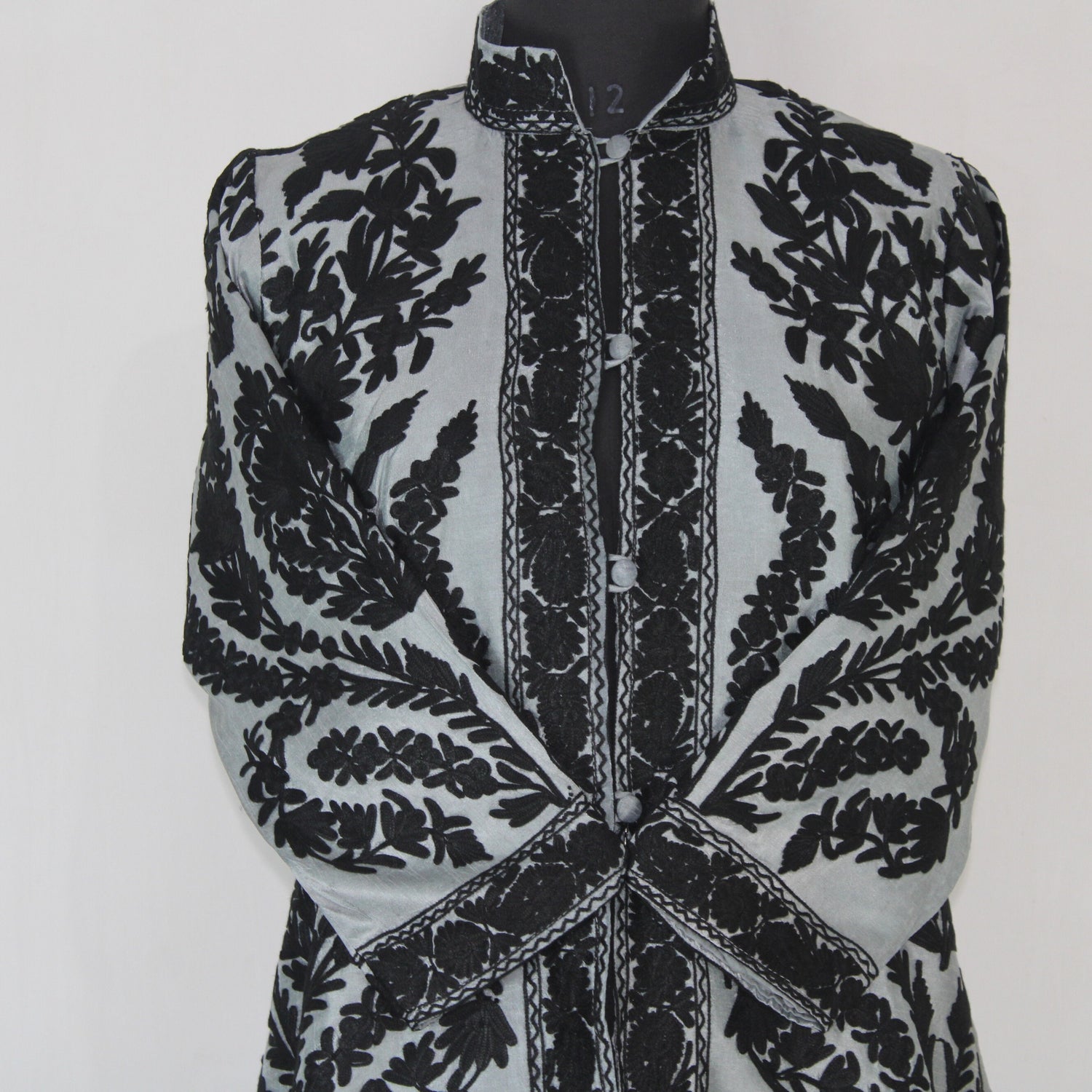 Kashmiri Jacket, embroidered silk jacket, short length coat, Bohemian Jacket, embroidered jacket, short embroidered coat, silk summer jacket - BATIN