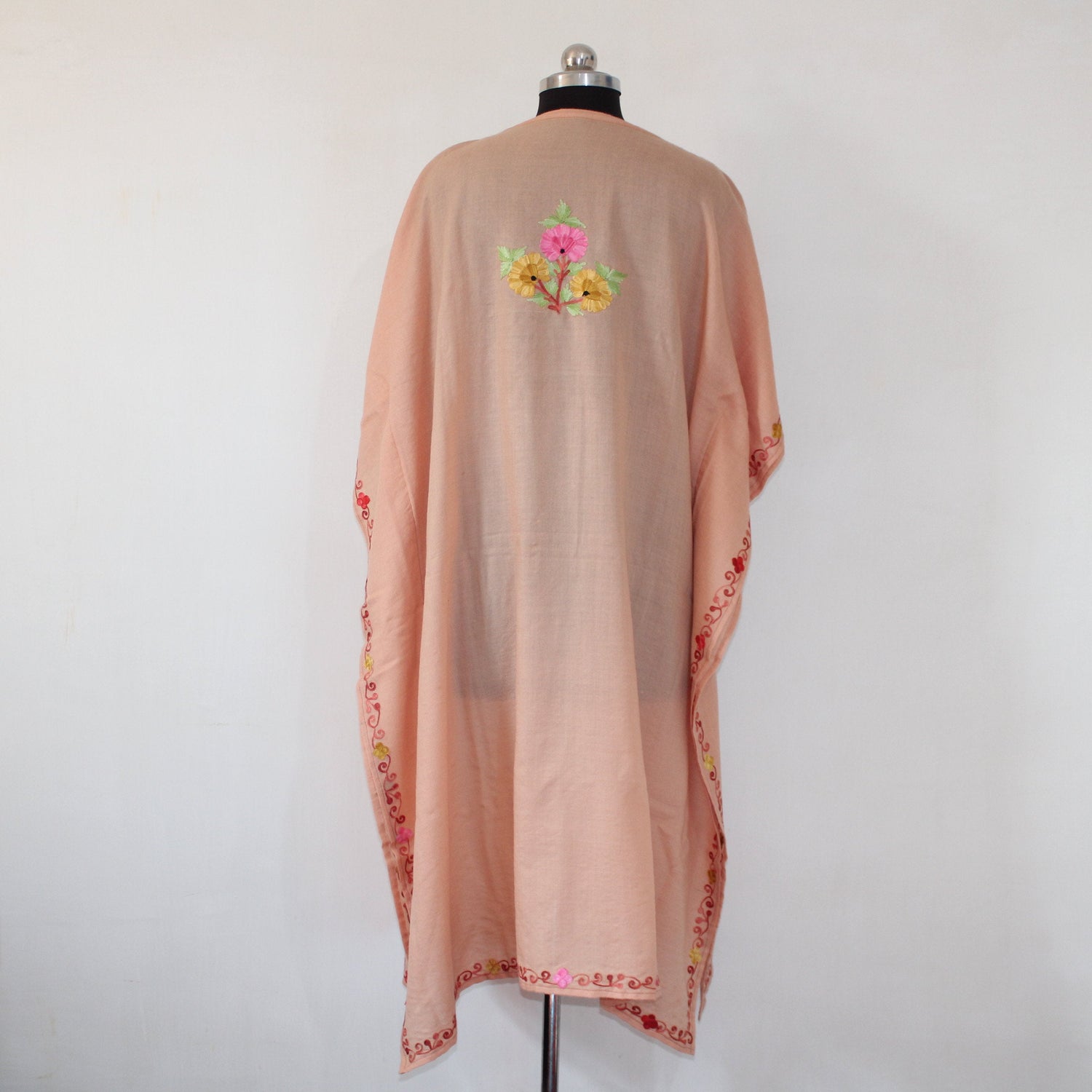 Pashmina Kaftan, Cashmere Aari Embroidered Kaftan, Kashmiri Kaftan, Women Caftan, Designer Kaftan,