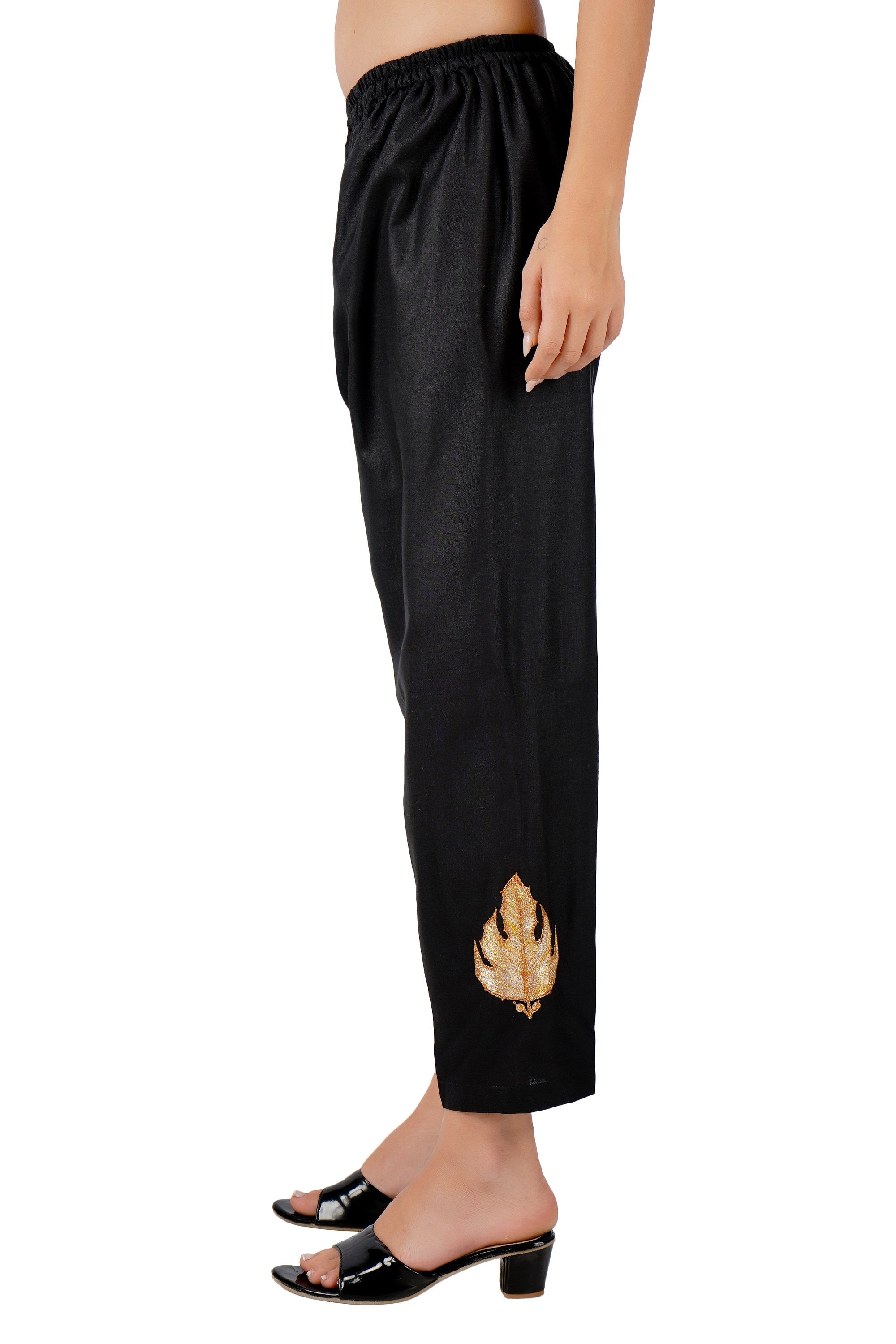 Kashmiri Tilla Embroidered Kurti with Bottom Pant, Cotton Kurti with Pant Set, Kashmiri Tilla Embroidered Kurti Pant Co-ord Set