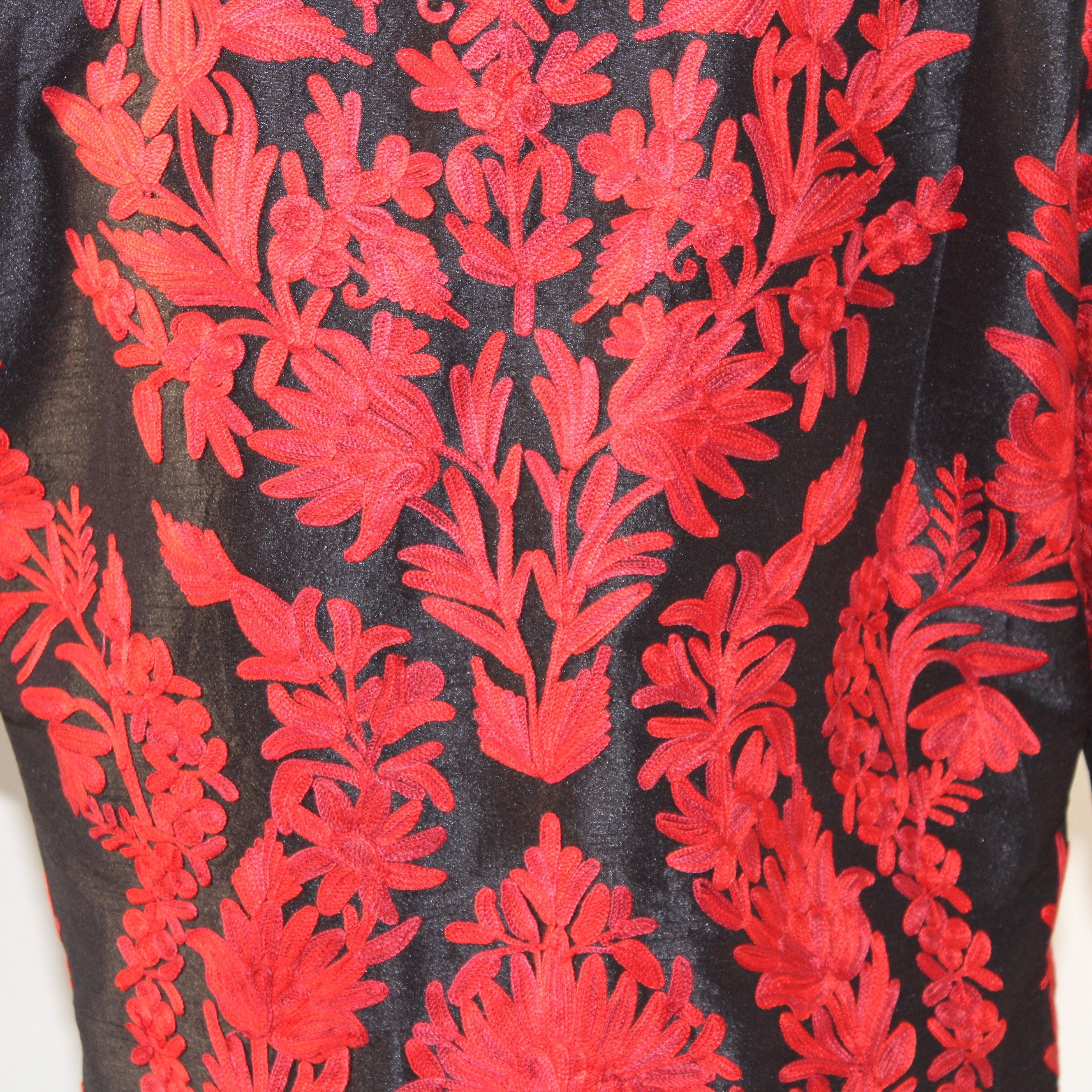 Kashmiri Bohemian Jacket, Short Embroidered wool Coat, Ethnic winter Outerwear, Handcrafted Fashion - BATIN