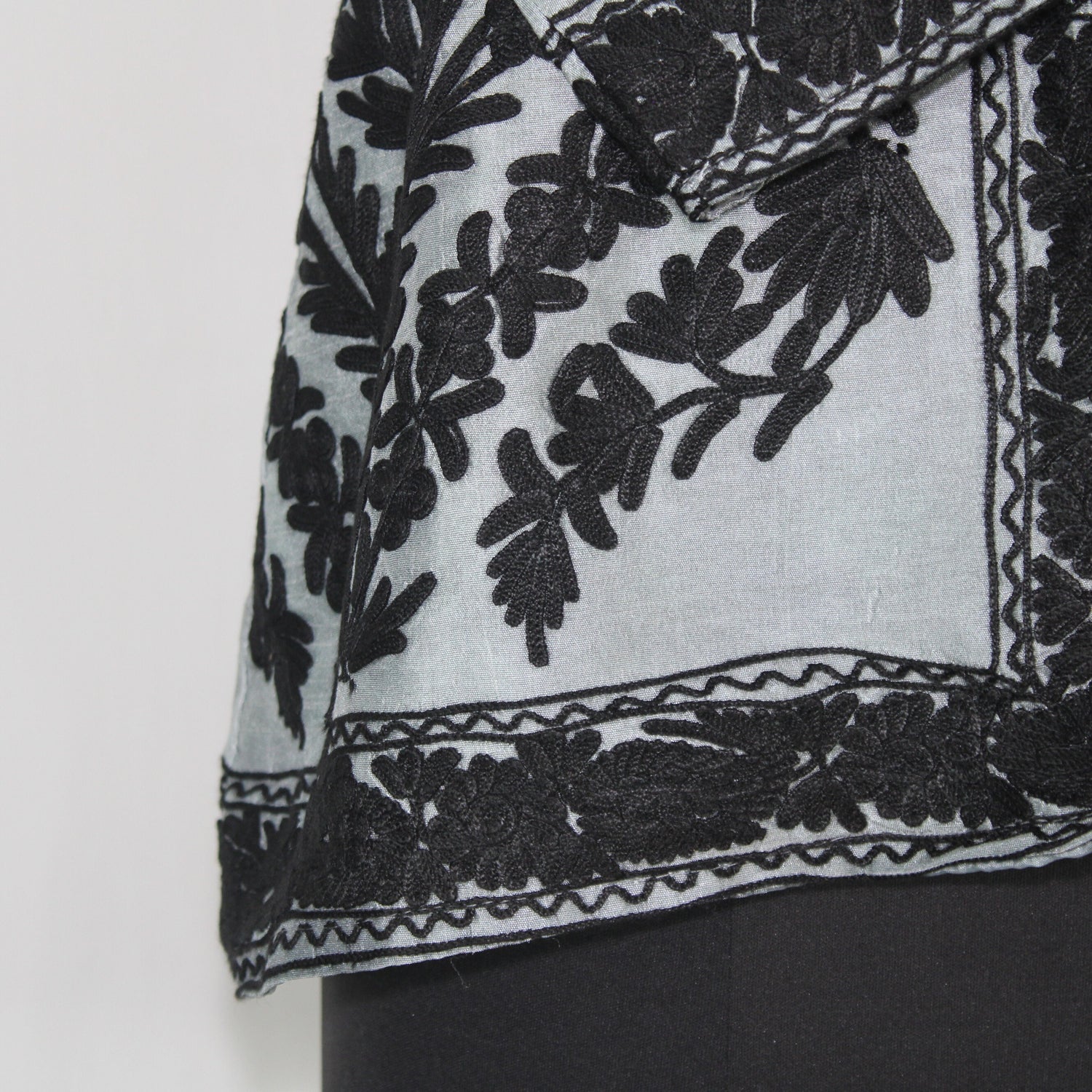 Kashmiri Jacket, embroidered silk jacket, short length coat, Bohemian Jacket, embroidered jacket, short embroidered coat, silk summer jacket - BATIN