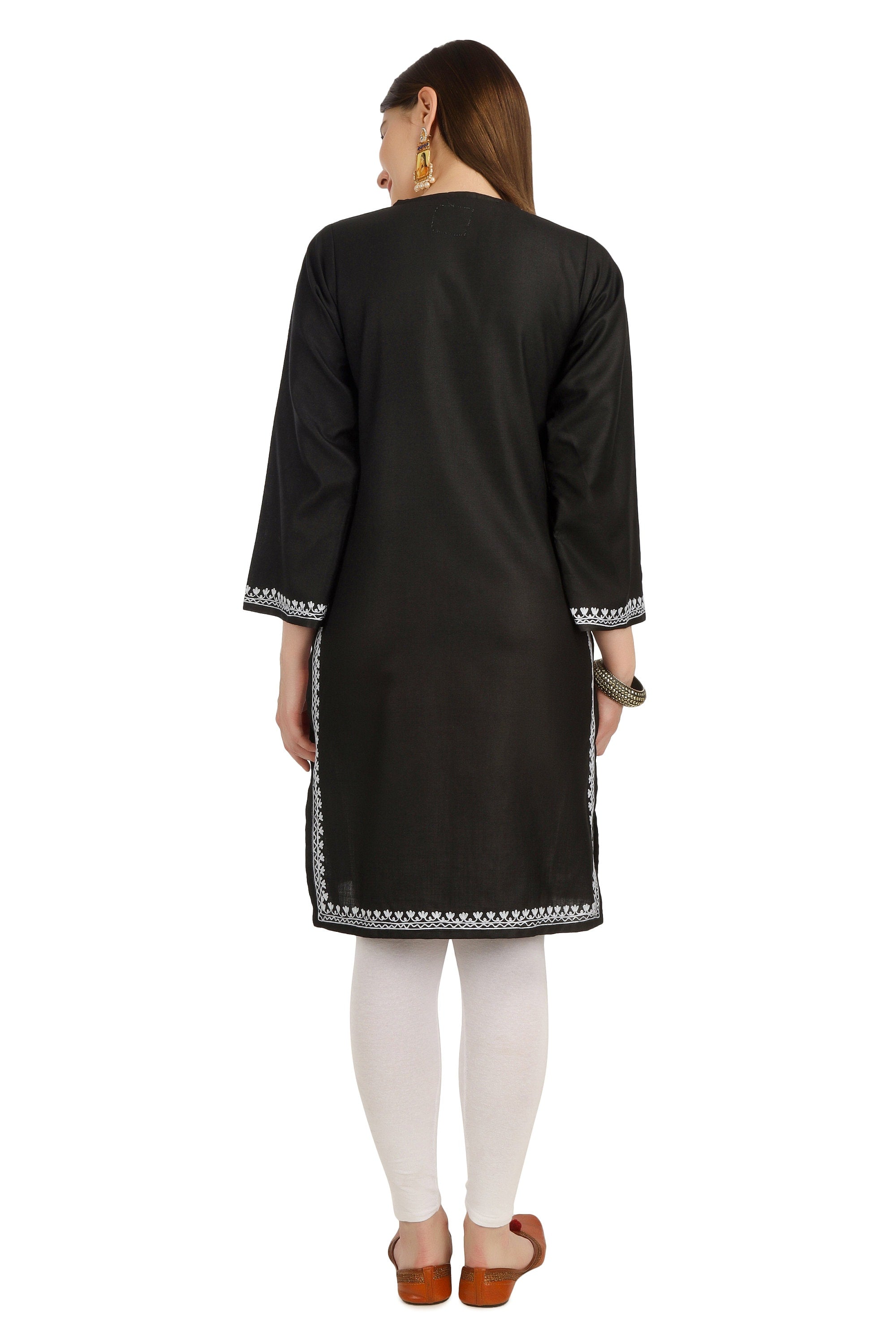 Aari Embroidered Cotton Kashmiri Kurti for Women,