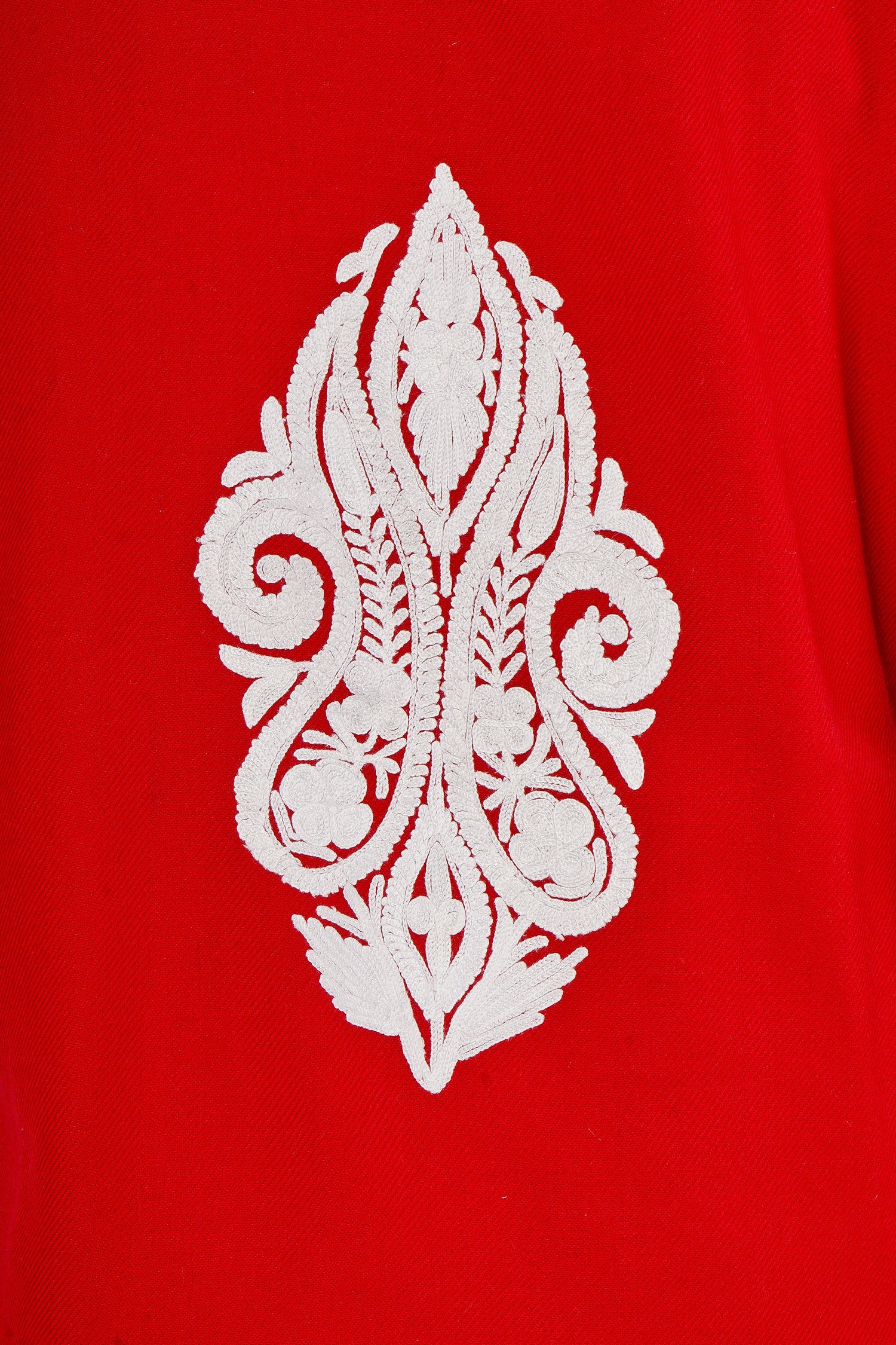 Kashmiri Aari Embroidered Long woollen Jacket, Winter Coat For Women, Paisley Indian Jacket
