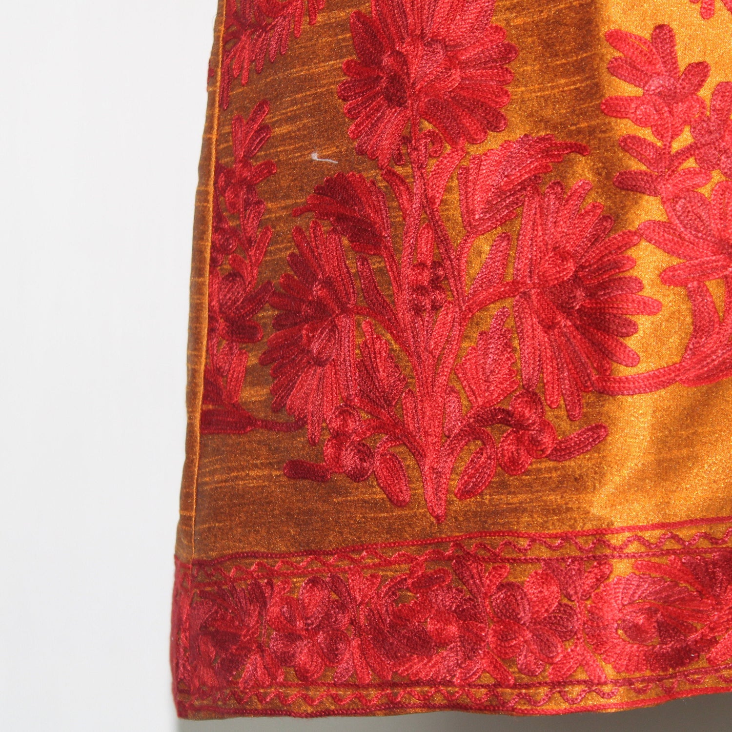 Kashmiri Jacket, embroidered silk jacket, long length coat, Bohemian Jacket, embroidered jacket, long embroidered coat, silk summer jacket