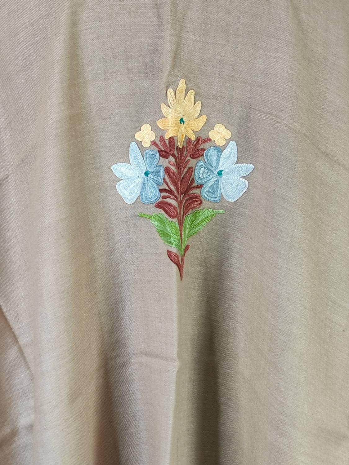 Cape Shawl, Fine Wool Embroidered Cape Shawl, Kashmiri Embroidered Cape Shawl, Kashmiri Cape Shawl For Women, Cape Shawl,