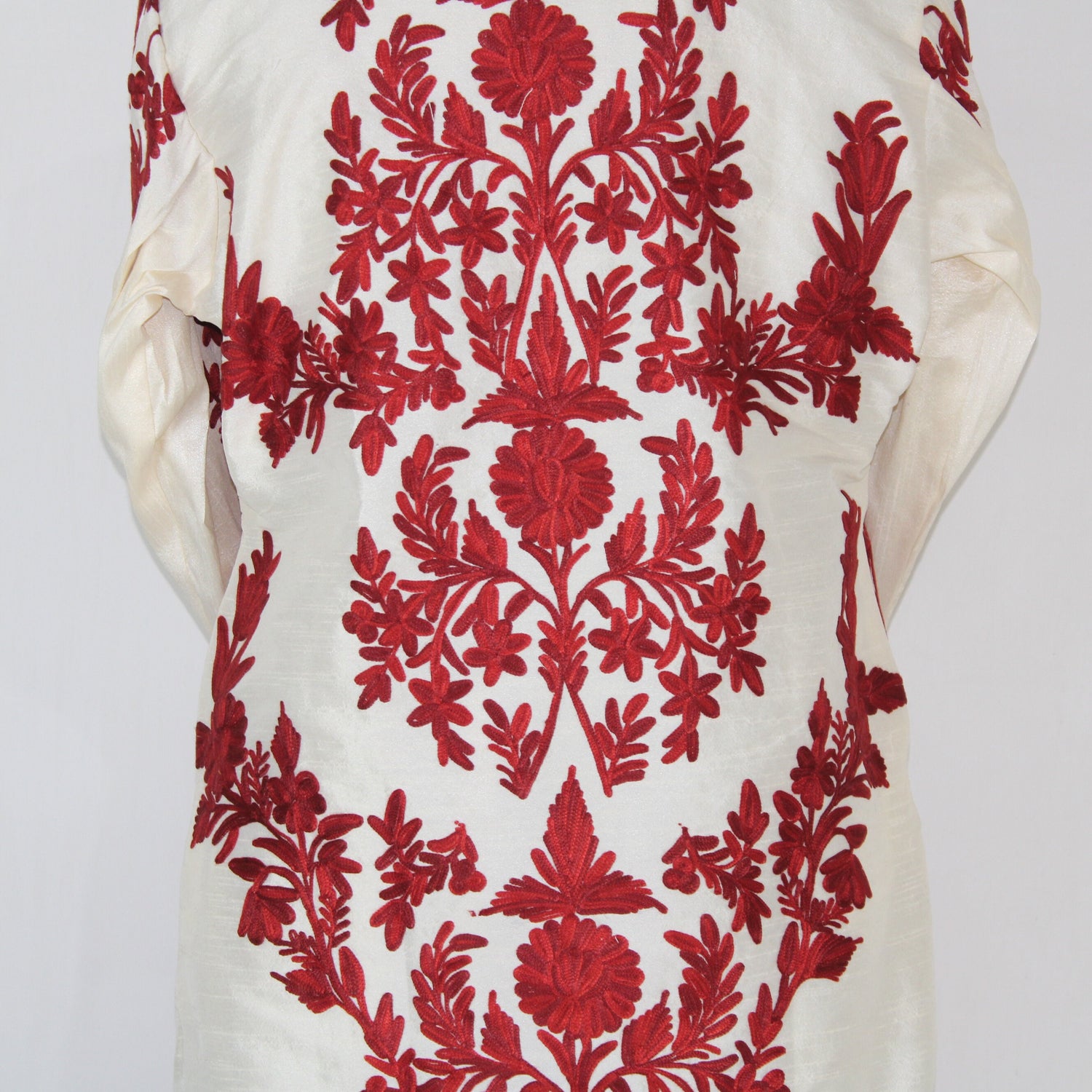 Kashmiri Jacket, embroidered silk jacket, long length coat, Bohemian Jacket, embroidered jacket, long embroidered coat, silk summer jacket - BATIN