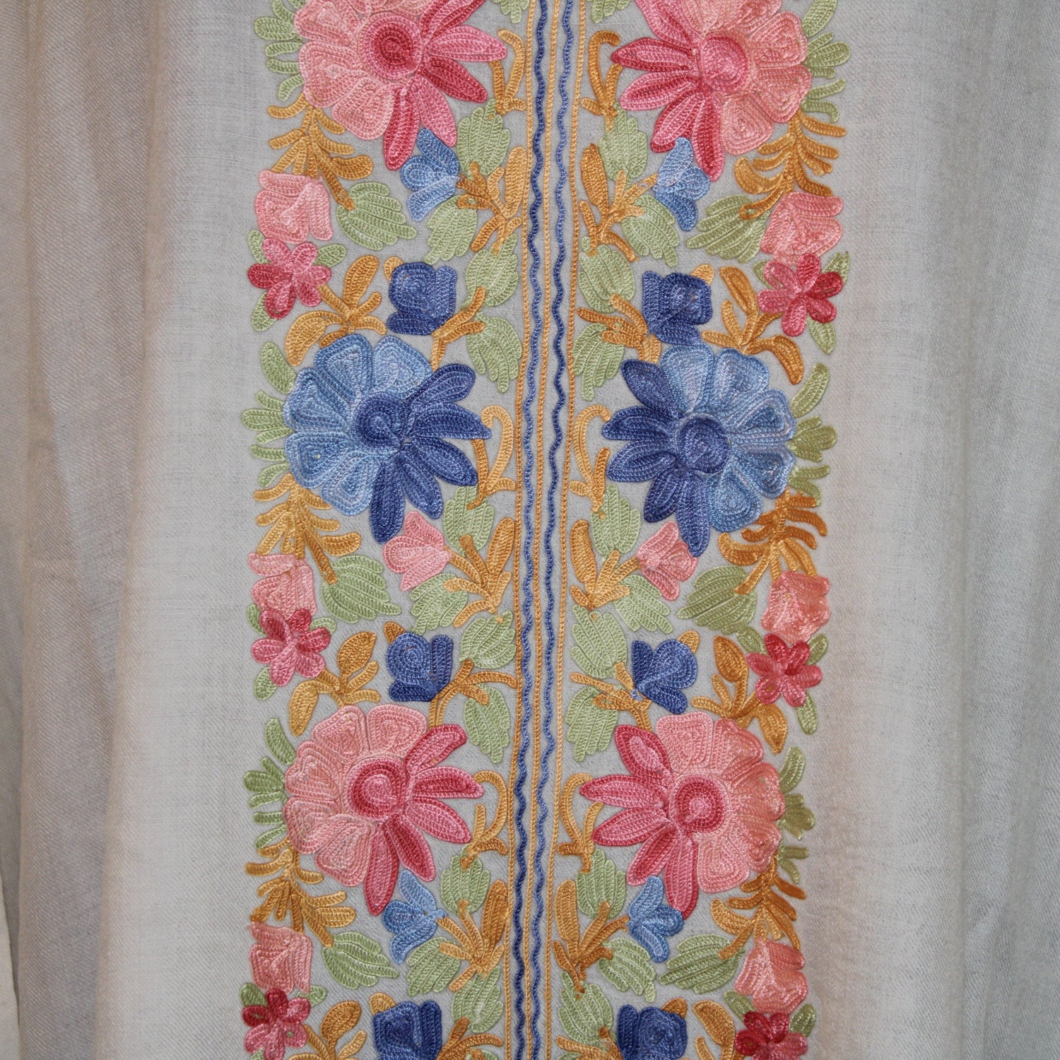 Kashmiri Aari Embroidered pure merino wool Kaftan for Women, Handmade Kaftan Dress for Girls,