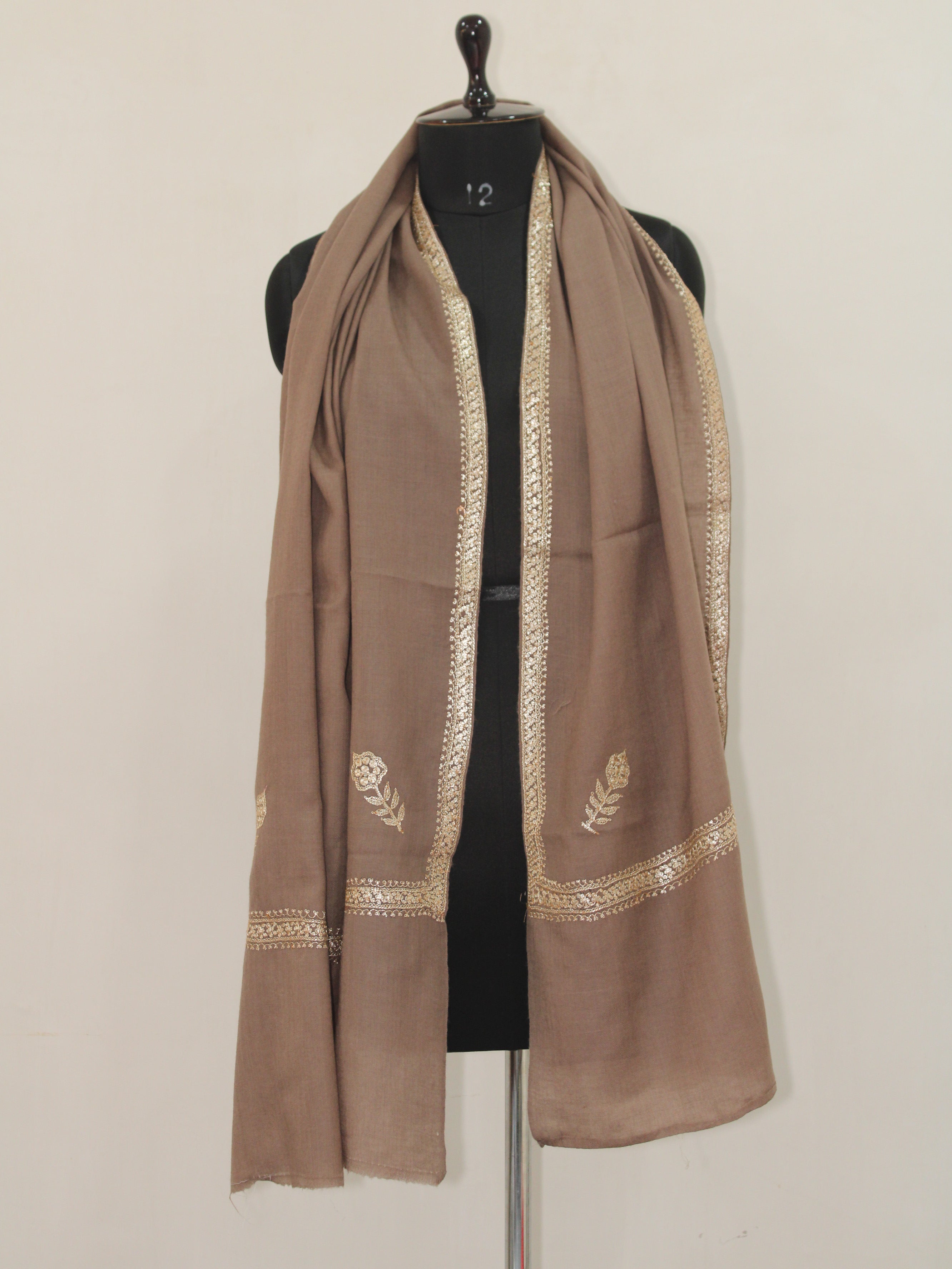 Kashmiri Hand Embroidered Tilla Scarf BATIN