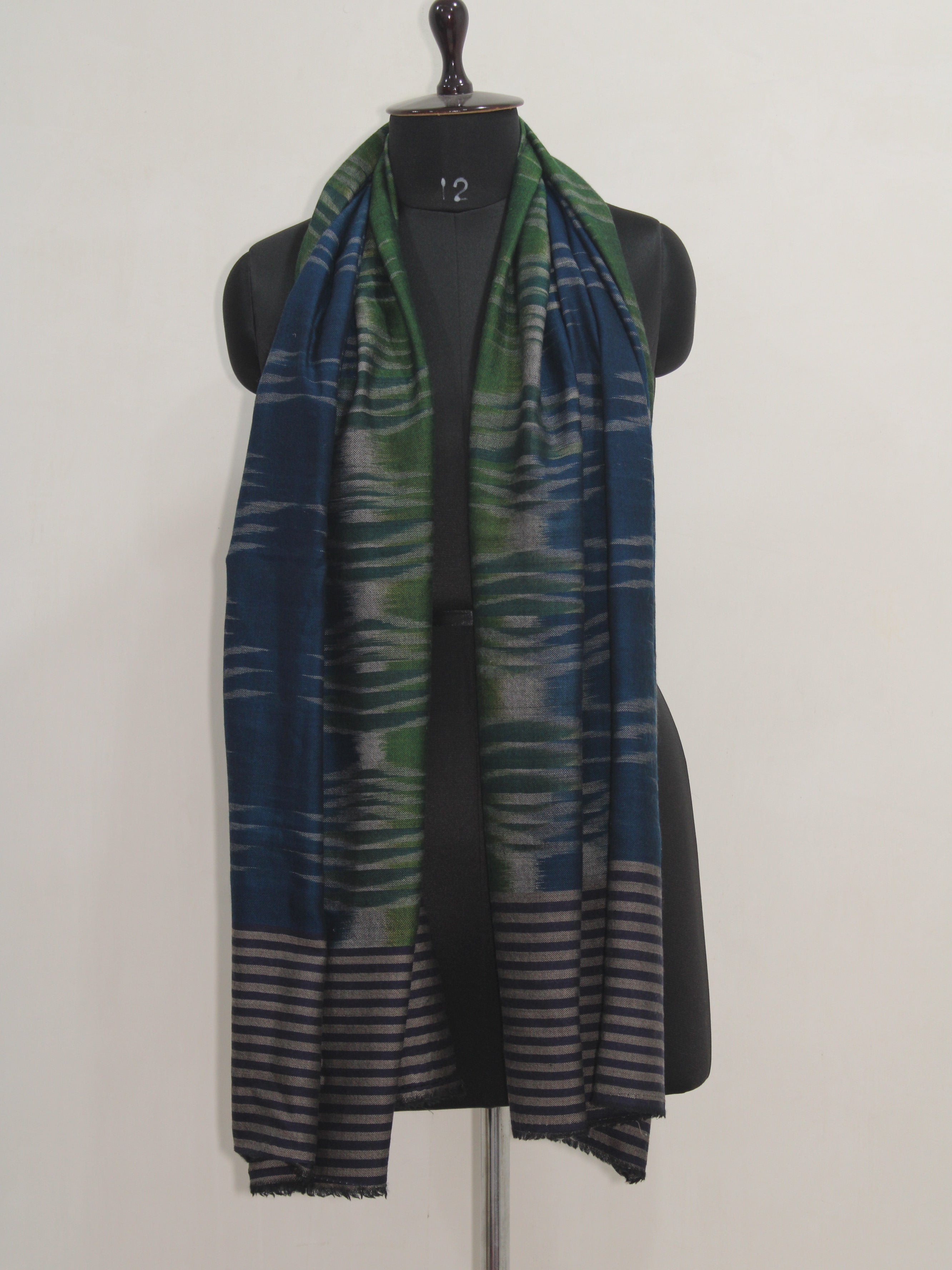 Handwoven Ikat Pure Pashmina Stole / Scarf