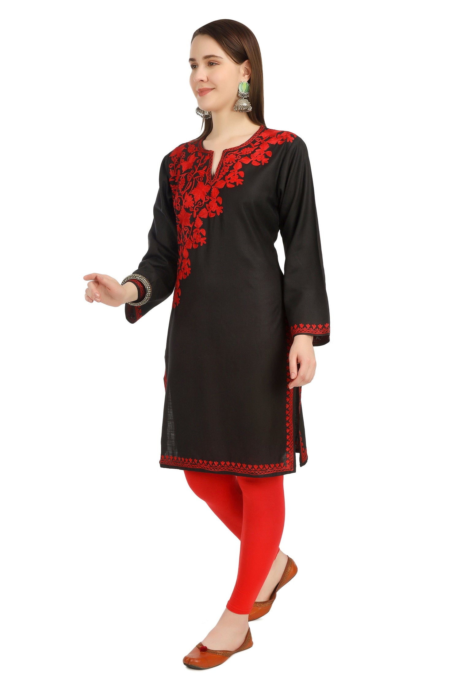 Kashmiri Kurti, Aari Embroidered Kurti, Women Tunics, Indian Kurtis, Ethnic Wear, Indo Western Wear, Traditional Kurti,
