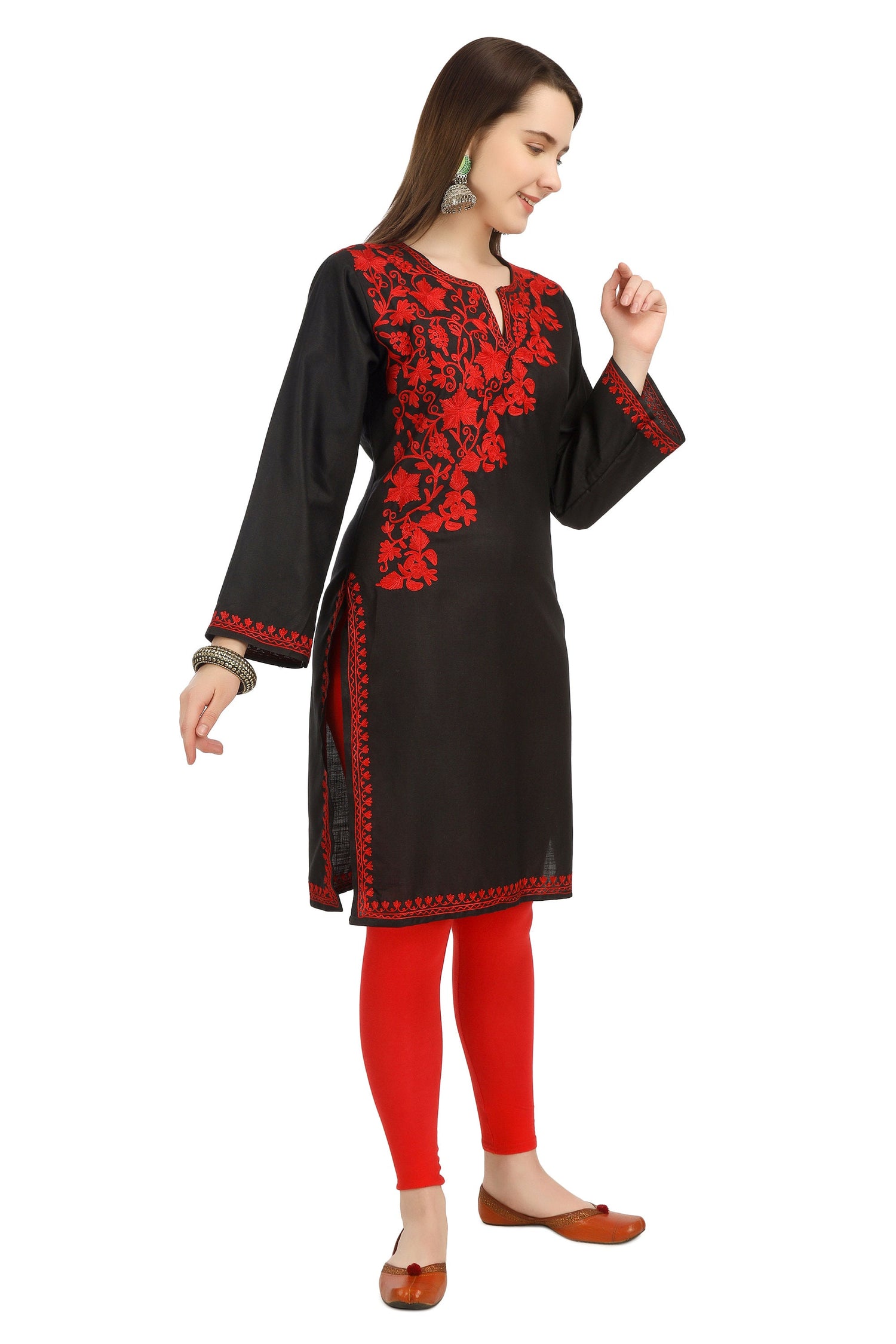 Kashmiri Kurti, Aari Embroidered Kurti, Women Tunics, Indian Kurtis, Ethnic Wear, Indo Western Wear, Traditional Kurti,