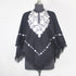 Handmade Kashmiri Aari Embroidered Wool Poncho - Silk Lined BATIN