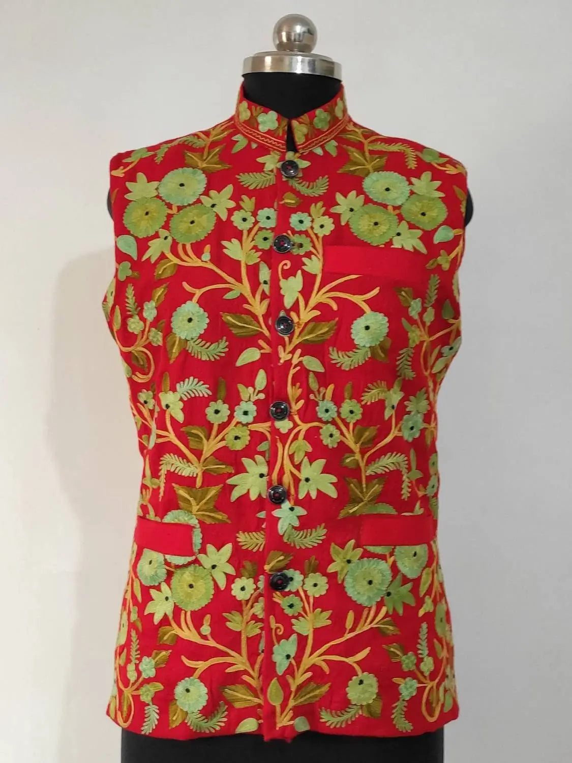 Kashmiri Nehru Jacket, Nehru Jackets, Modi Jackets, Embroidered Jackets, Men Jackets, Boys Jacket, Boho Jacket - BATIN