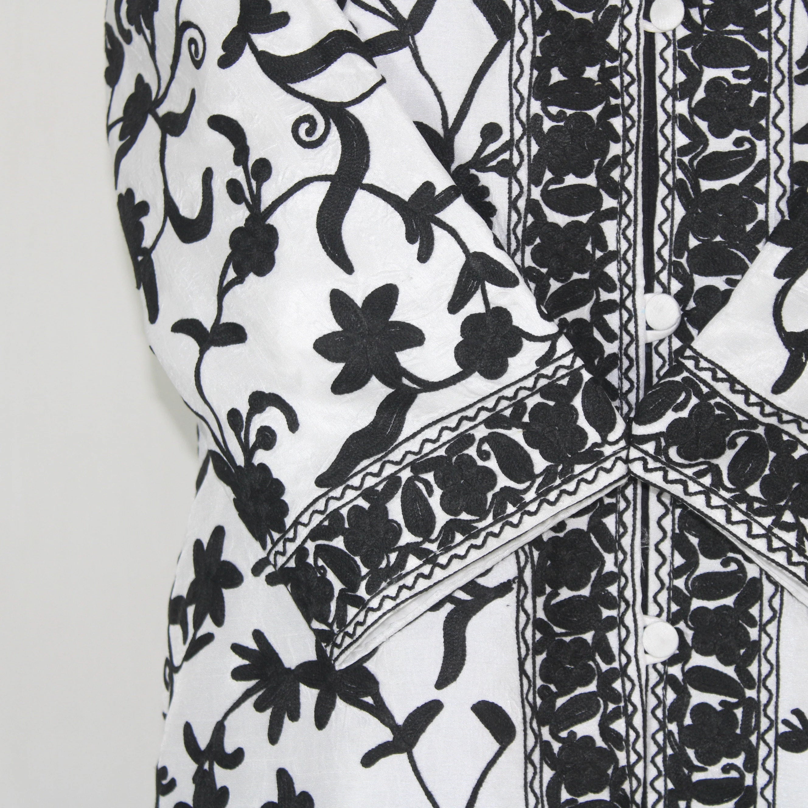 Bohemian Silk Jacket: Kashmiri Embroidered Coat for Women BATIN