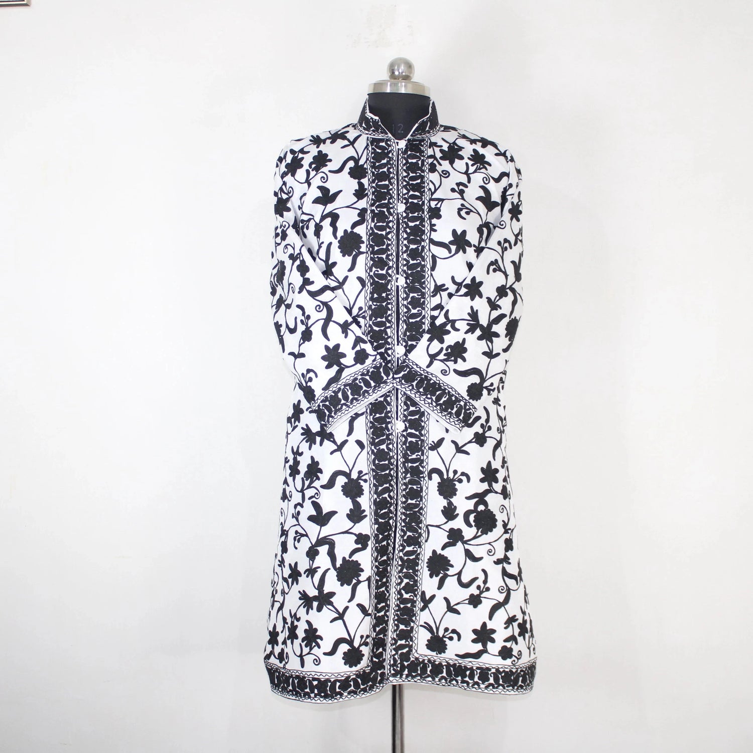 Bohemian Silk Jacket: Kashmiri Embroidered Coat for Women BATIN
