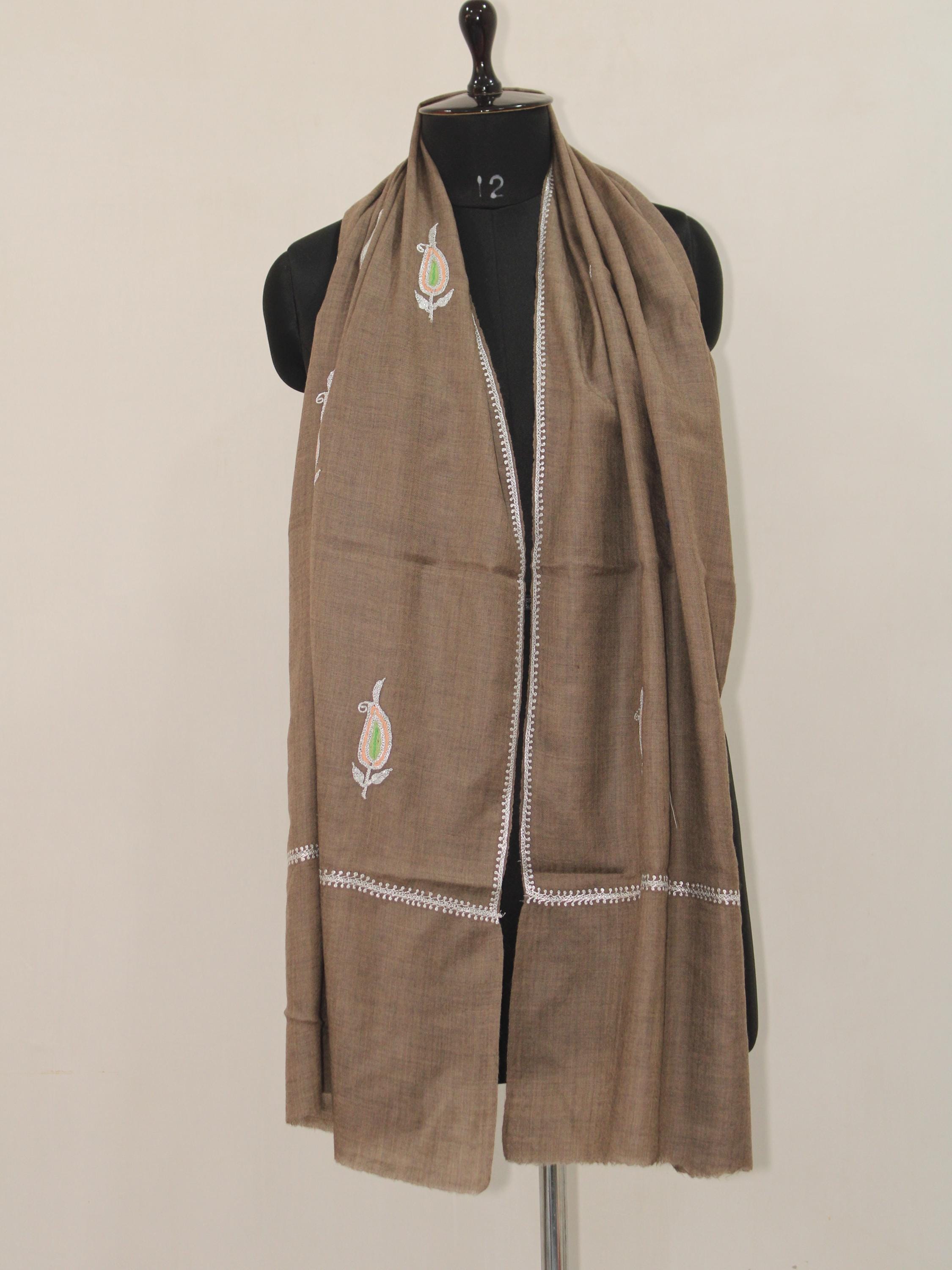 Kashmiri Hand Embroidered Tilla Stole BATIN