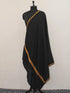 Wool Tilla Embroidered Black Shawl BATIN