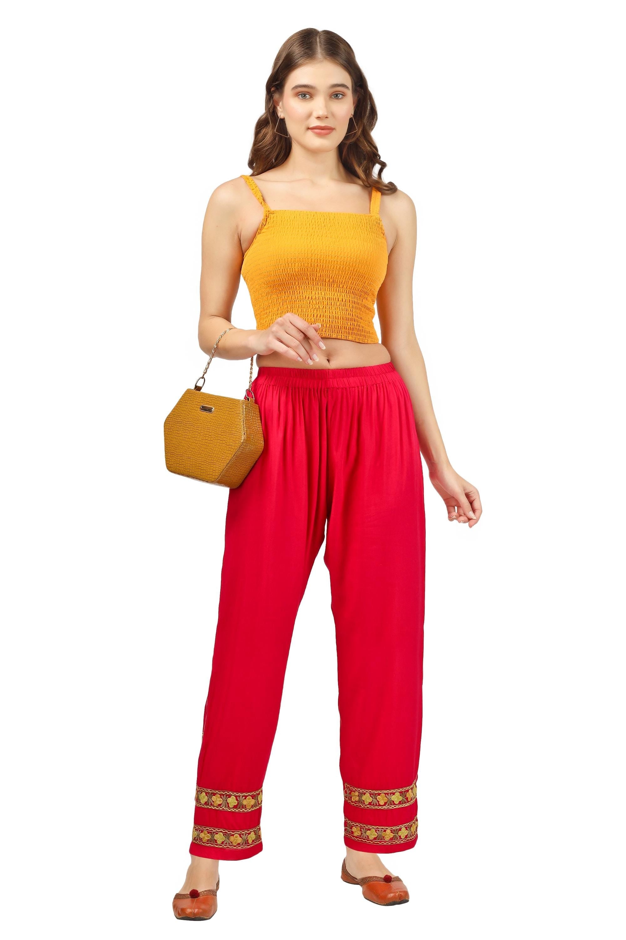 Kashmiri Aari Embroidered Cotton Pant BATIN