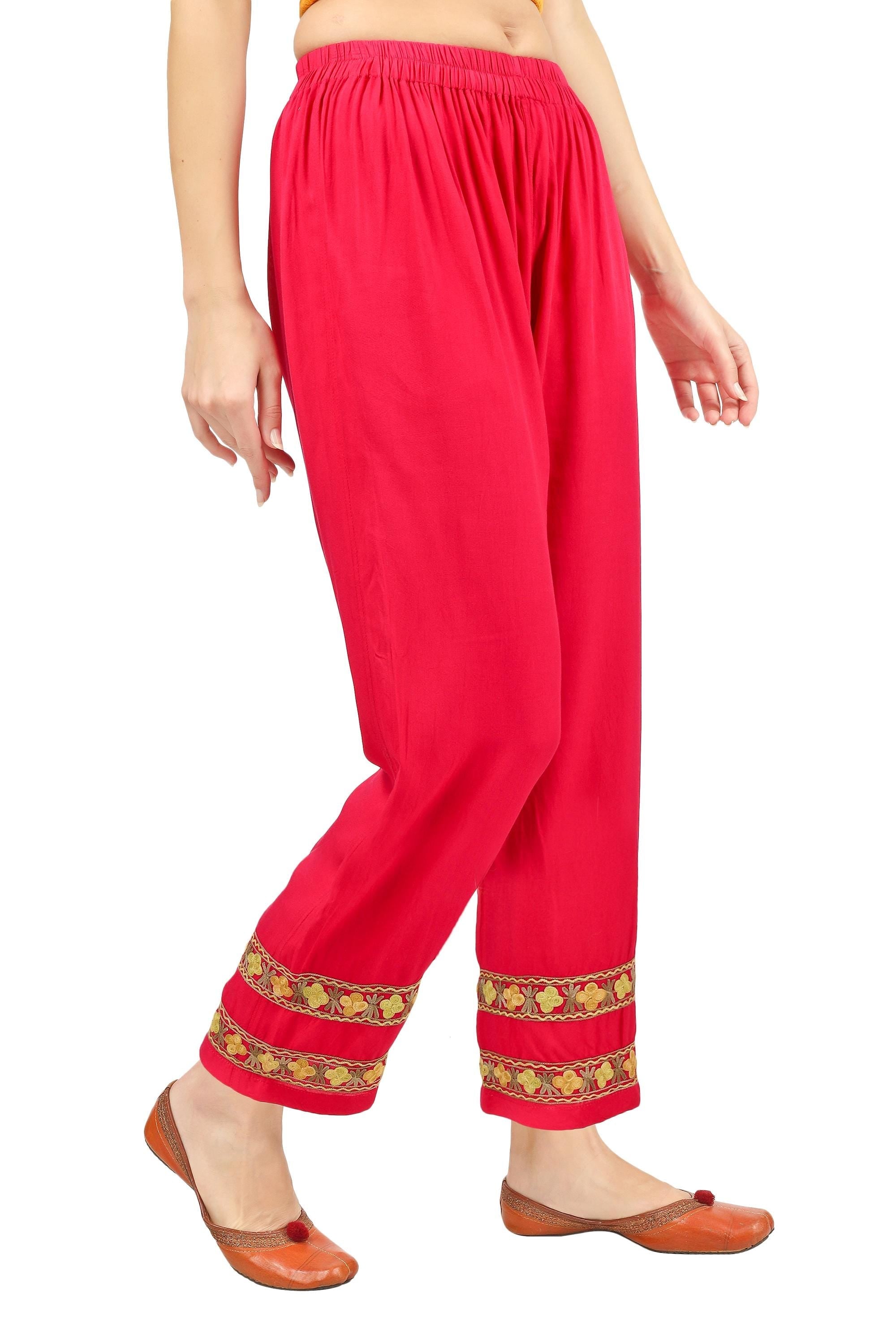 Kashmiri Aari Embroidered Cotton Pant BATIN