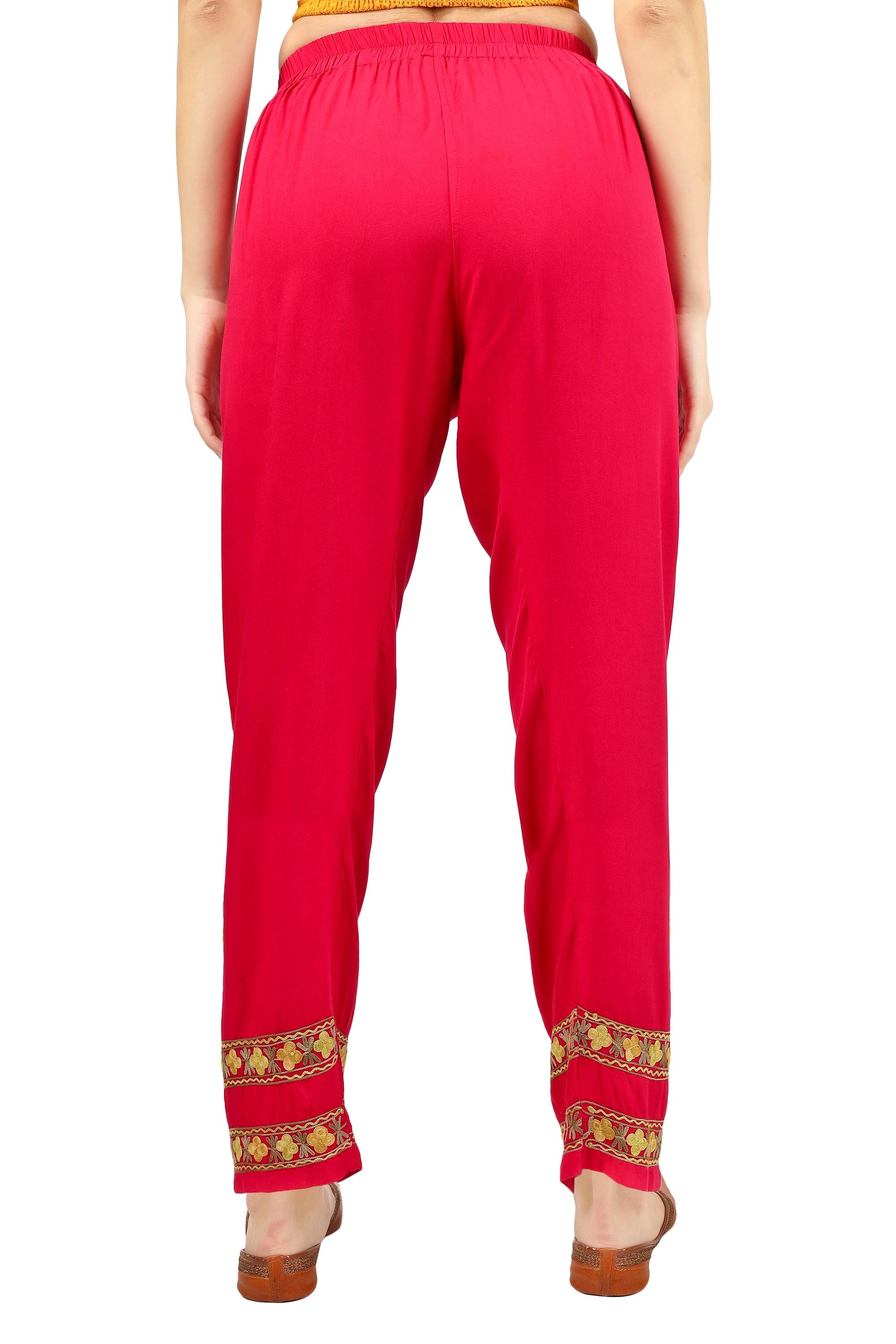 Kashmiri Aari Embroidered Cotton Pant BATIN