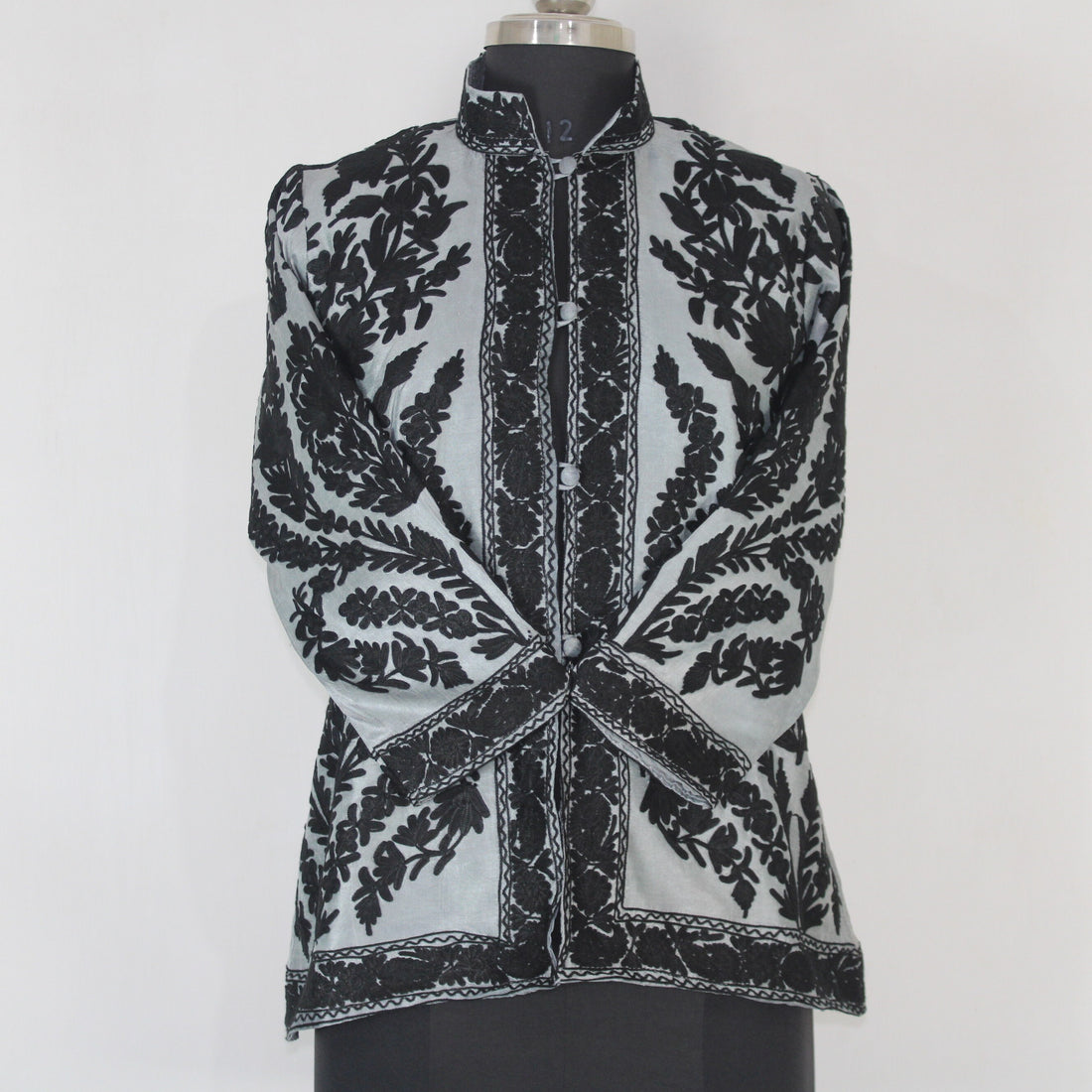 Kashmiri Jacket, embroidered silk jacket, short length coat, Bohemian Jacket, embroidered jacket, short embroidered coat, silk summer jacket