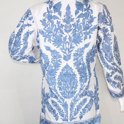 Kashmiri Jacket, embroidered silk jacket, short length coat, Bohemian Jacket, embroidered jacket, short embroidered coat, silk summer jacket