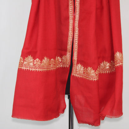 Kashmiri Tilla Embroidery Scarf, Merino Wool Wrap, Winter Scarf, Kashmiri Handmade Shawl/Wrap, Tilla Stole,
