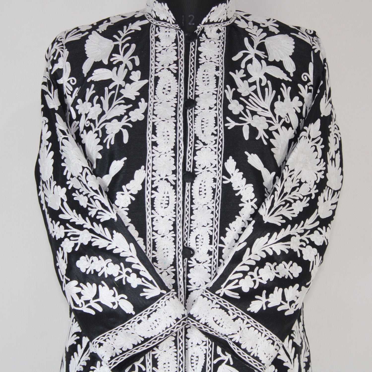 Kashmiri Jacket, embroidered silk jacket, short length coat, Bohemian Jacket, embroidered jacket, short embroidered coat, silk summer jacket