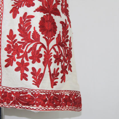 Kashmiri Jacket, embroidered silk jacket, long length coat, Bohemian Jacket, embroidered jacket, long embroidered coat, silk summer jacket