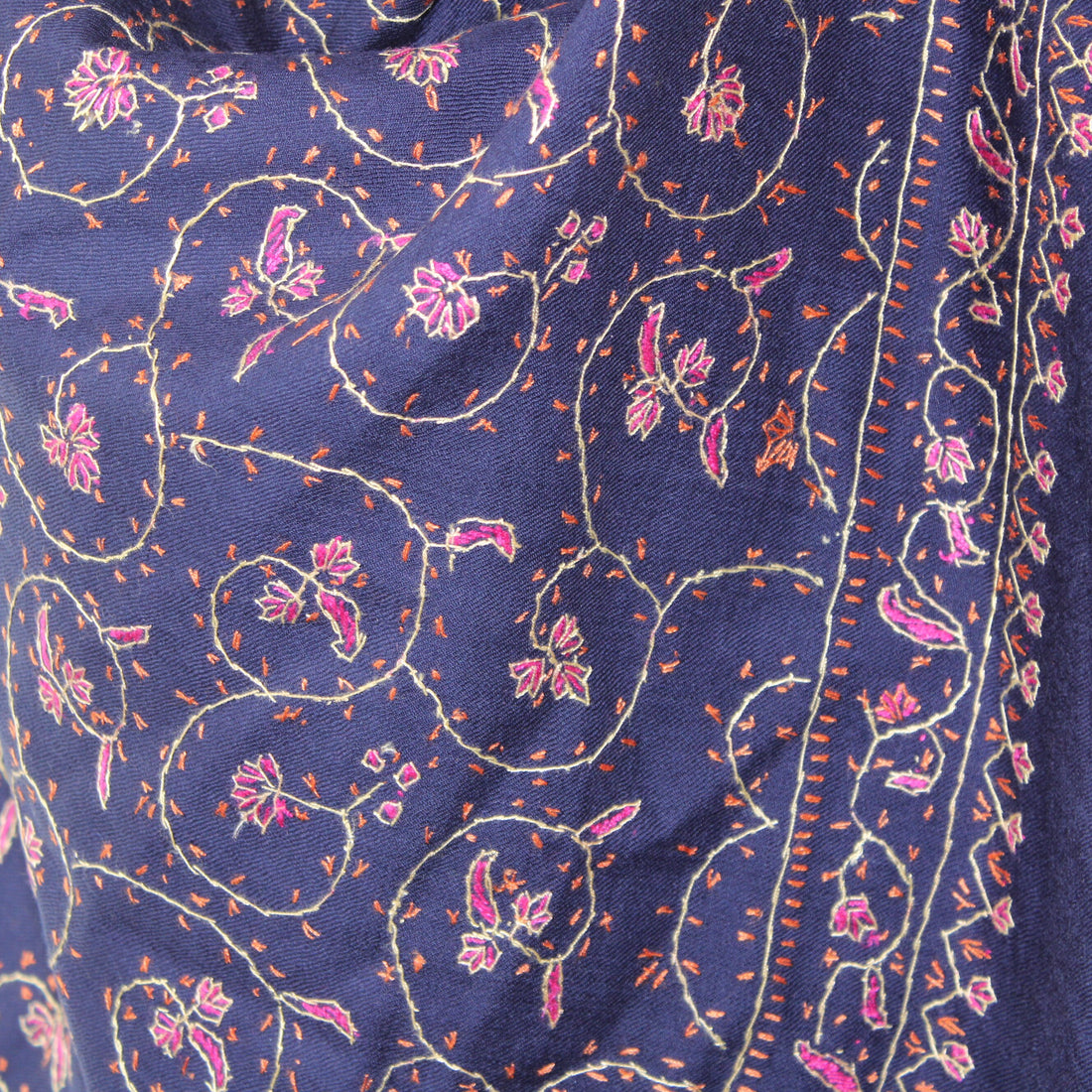 Kashmiri sozni Embroidery Shawl, Woolen embroidered shawl, Kashmiri Shawl For Women, sozni shawl, blue shawl,
