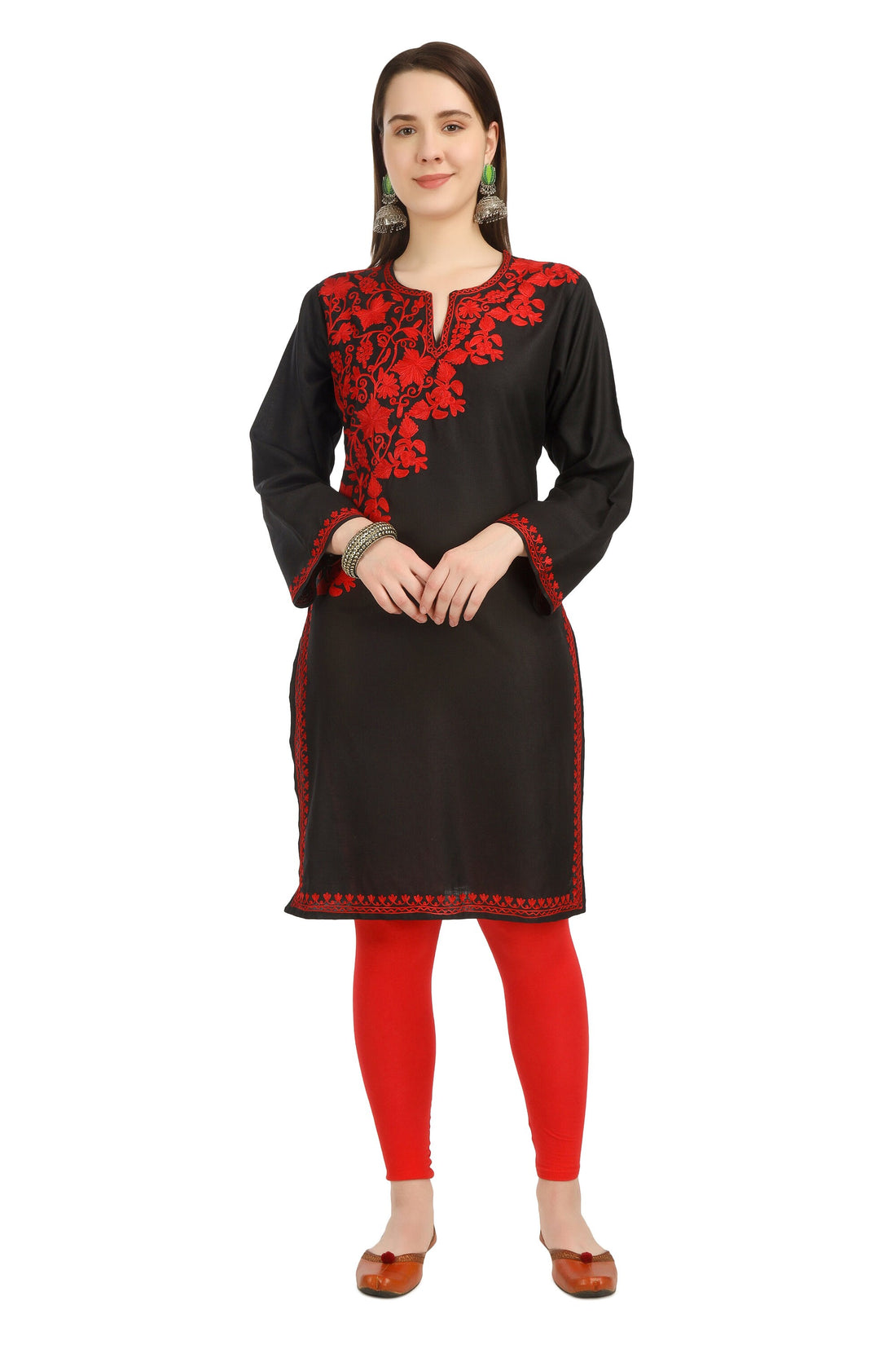 Kashmiri Kurti, Aari Embroidered Kurti, Women Tunics, Indian Kurtis, Ethnic Wear, Indo Western Wear, Traditional Kurti,