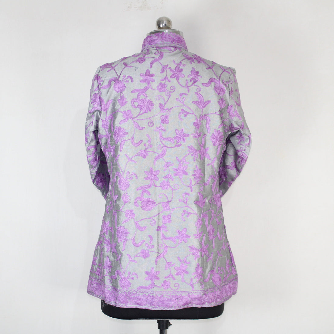 Kashmiri Jacket, embroidered silk jacket, short length coat, Bohemian Jacket, embroidered jacket, short embroidered coat, silk summer jacket
