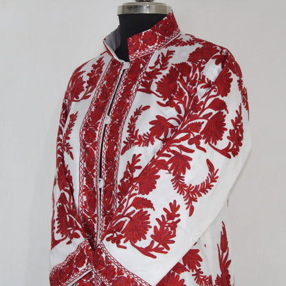 Kashmiri Jacket, embroidered silk jacket, short length coat, Bohemian Jacket, embroidered jacket, short embroidered coat, silk summer jacket