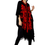 Kashmiri Aari Embroidered Cape Shawl for women, floral embroidered woollen cape shawl, womens poncho, Indian Wrap for women, winter wrap