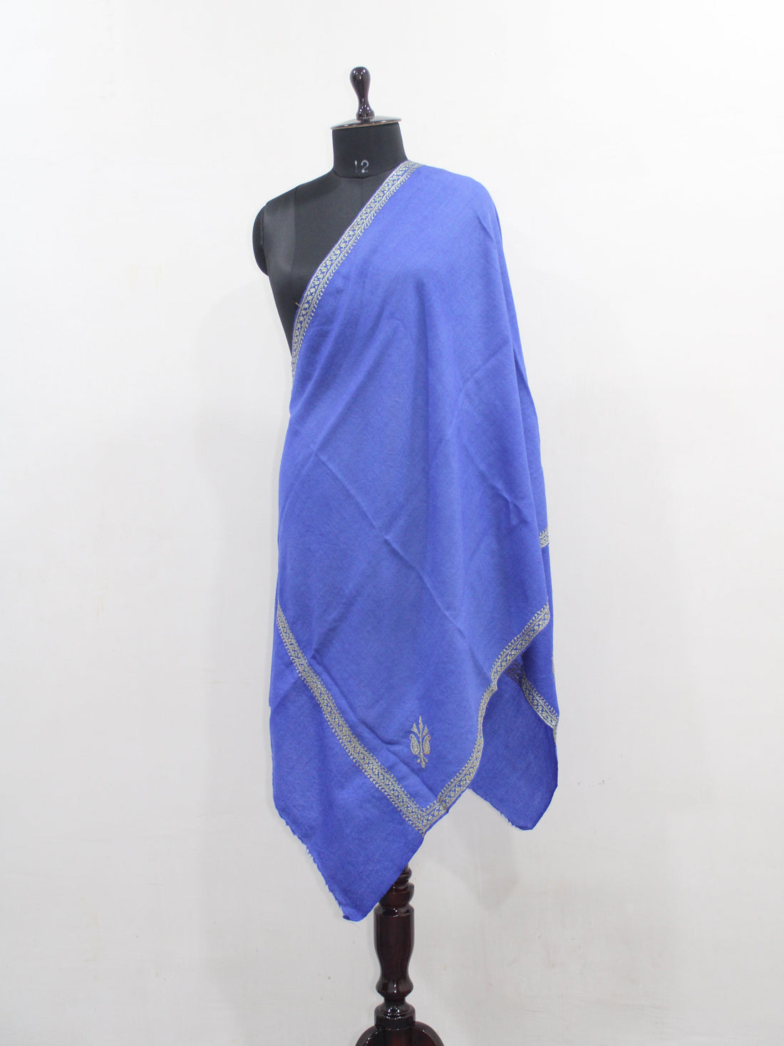 Tilla Hand Embroidered Indian Purewool Stole, Kashmiri Handmade Scarf BATIN