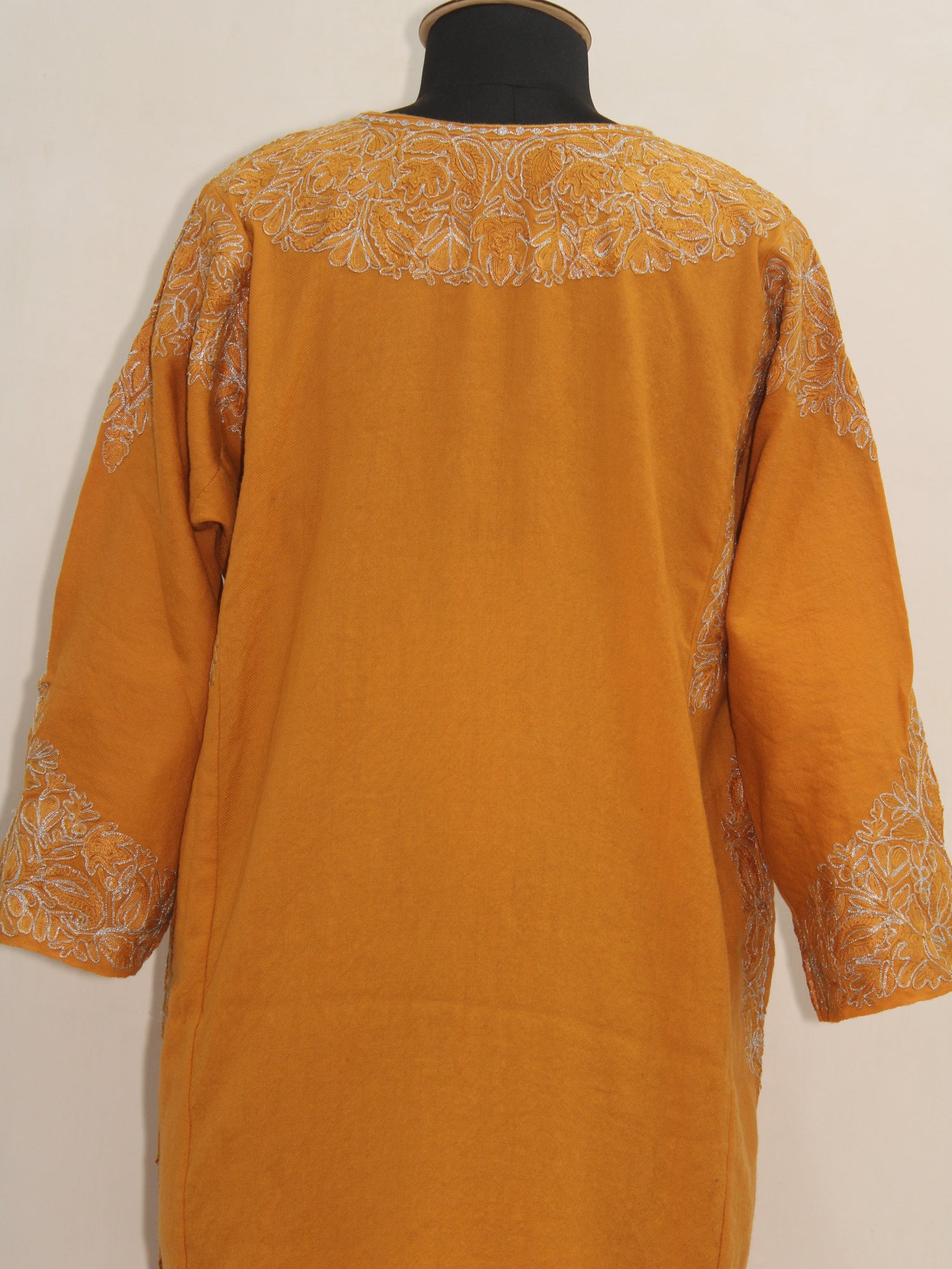 Kashmiri Aari Embroidered Woolen Pheran, Loose Fit Kurta for Women, Designer Pheran