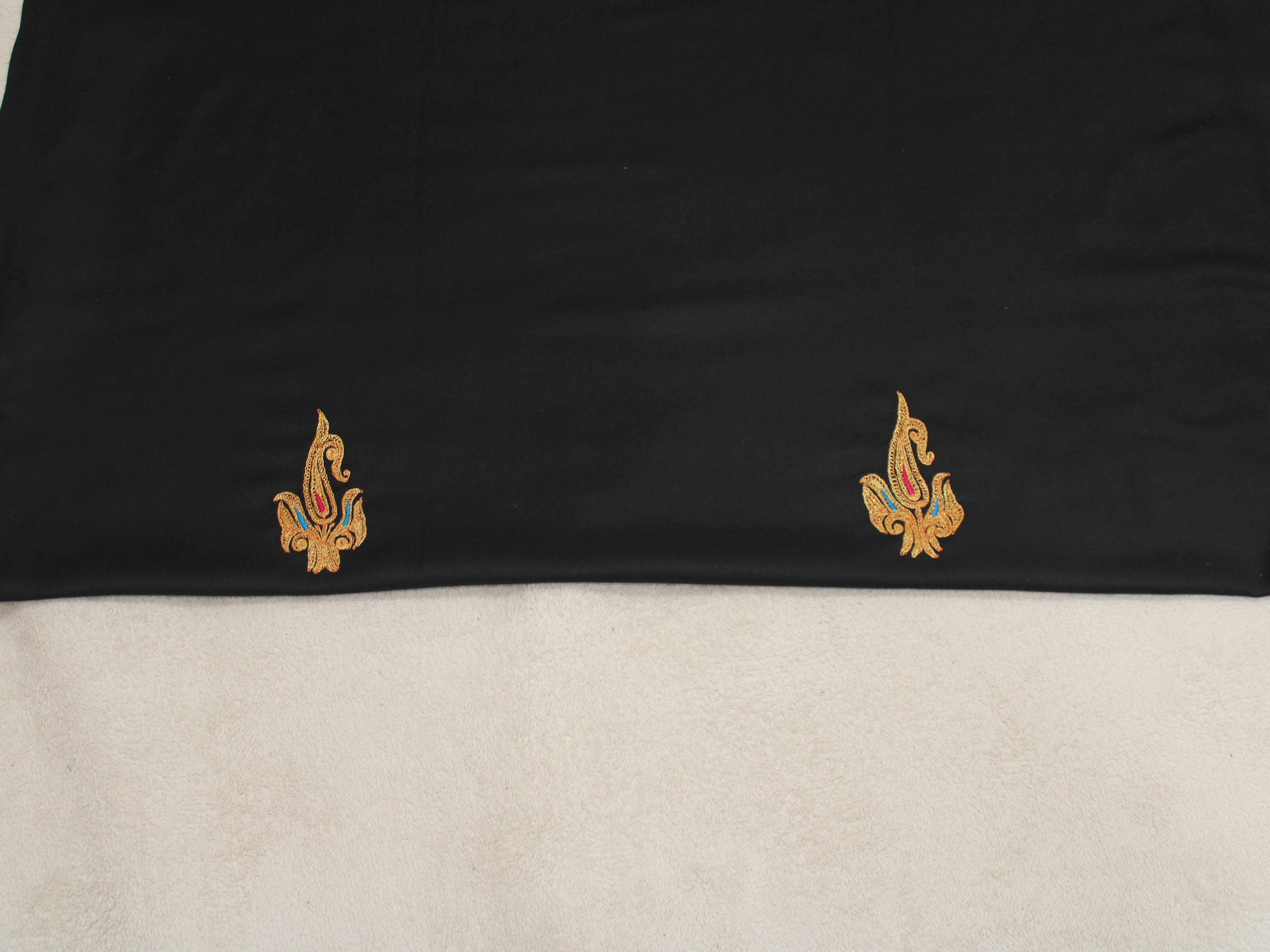 Kashmiri Tilla Embroidered Unstitched Woolen Suit For Women With Stole