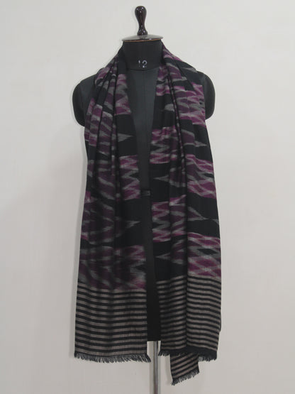 Pure Pashmina Handwoven Ikat Stole / Scarf