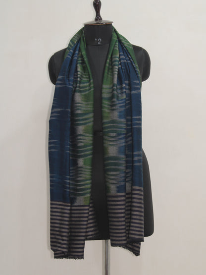 Handwoven Ikat Pure Pashmina Stole / Scarf