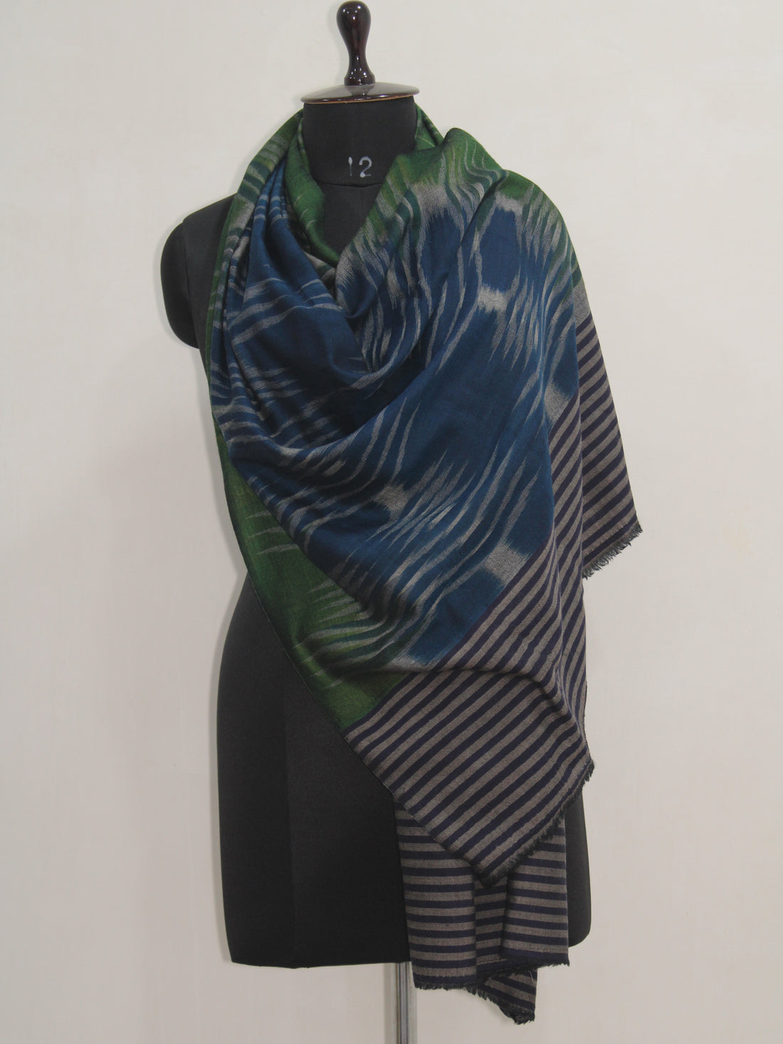 Handwoven Ikat Pure Pashmina Stole / Scarf