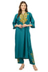 Kashmiri Aari Embroidered Cotton Kurti Pant Set BATIN