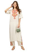 Kashmiri Aari Embroidered Cotton Kurti Pant Set BATIN