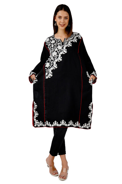 Kashmiri Pheran, Aari Embroidered Pheran, Women Tunics, Indian Kurtis, Ethnic Wear, Indo Western Wear, Traditional Pheran