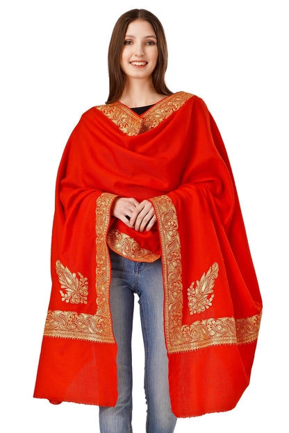 Kashmiri Tilla Shawl For Women, Bridal Embroidered Shawl, Indian Wedding Shawl, Bridal Cover Up Wrap, Zari Embroidered Cashmere Shawl