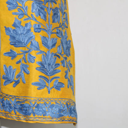 Kashmiri Jacket, embroidered silk jacket, long length coat, Bohemian Jacket, embroidered jacket, long embroidered coat, silk summer jacket