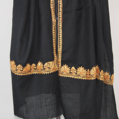 Kashmiri Tilla Embroidery Scarf, Merino Wool Wrap, Winter Scarf, Kashmiri Handmade Shawl/Wrap, Tilla Stole,