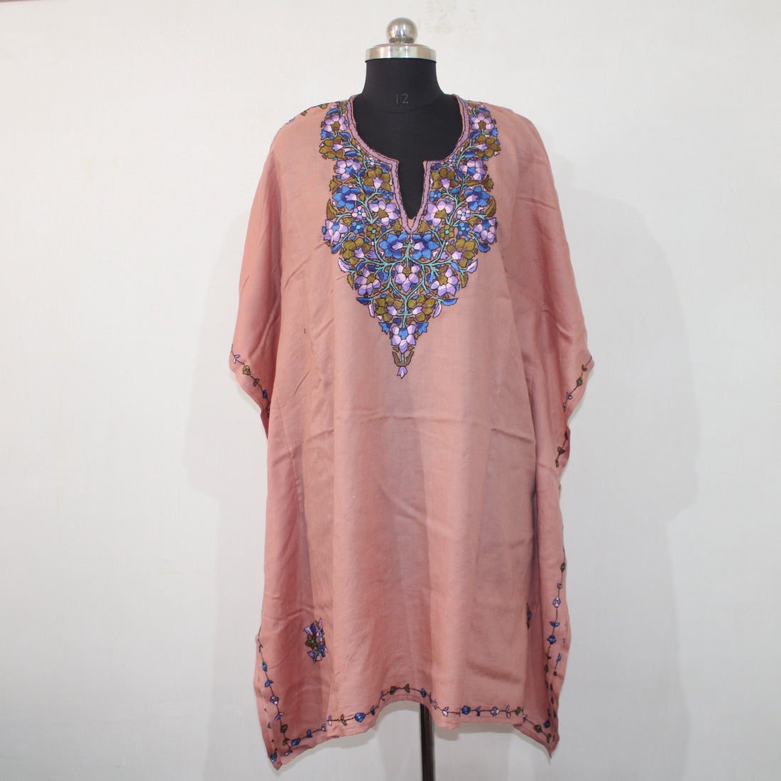 Cashmere paper mache Embroidered Kaftan, Kashmiri Kaftan, Women Caftan, Designer Kaftan, Handmade kaftan,