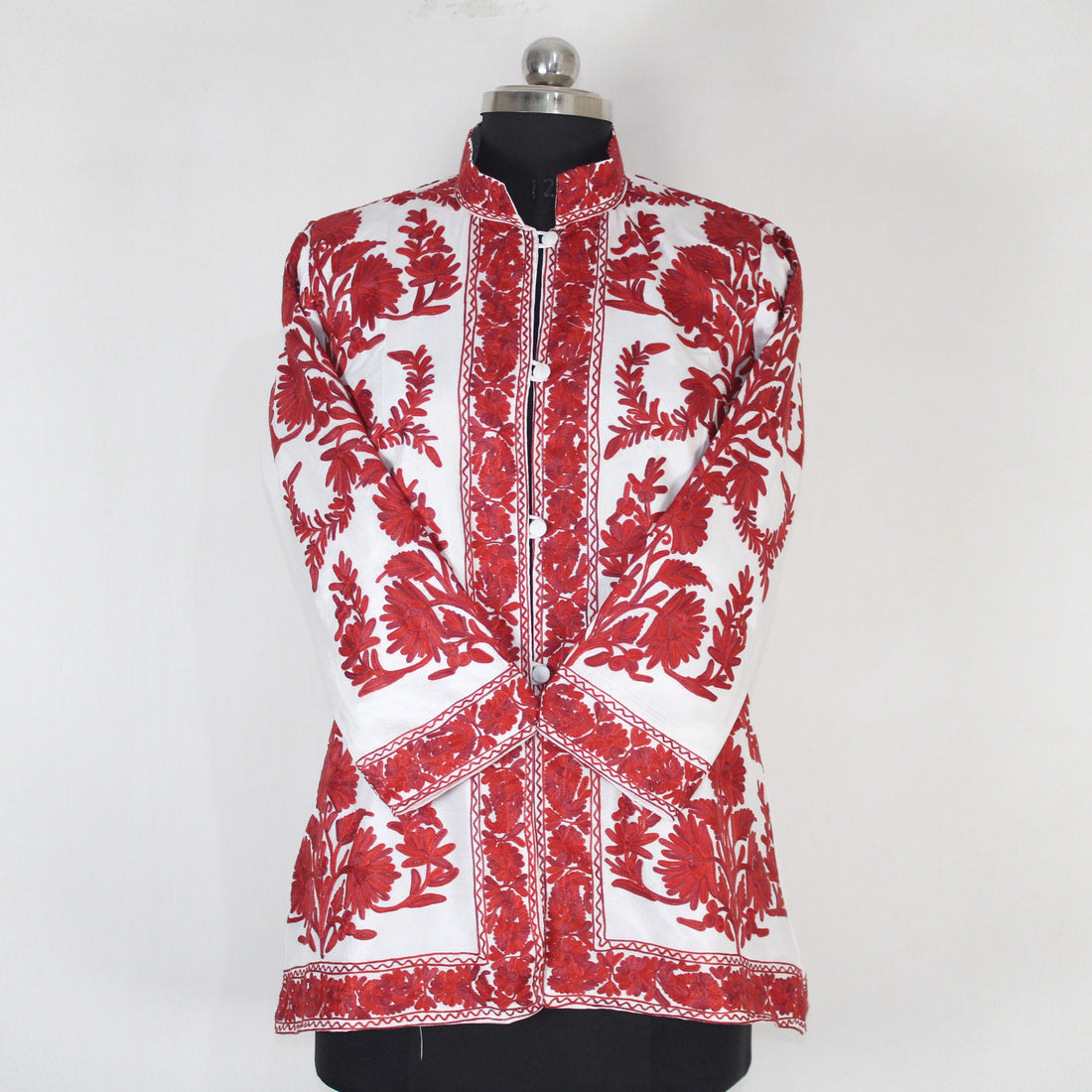 Kashmiri Jacket, embroidered silk jacket, short length coat, Bohemian Jacket, embroidered jacket, short embroidered coat, silk summer jacket